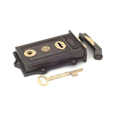 From The Anvil - Iron Davenport Rim Lock | Sku. 83578 | Trade Door Handles.
