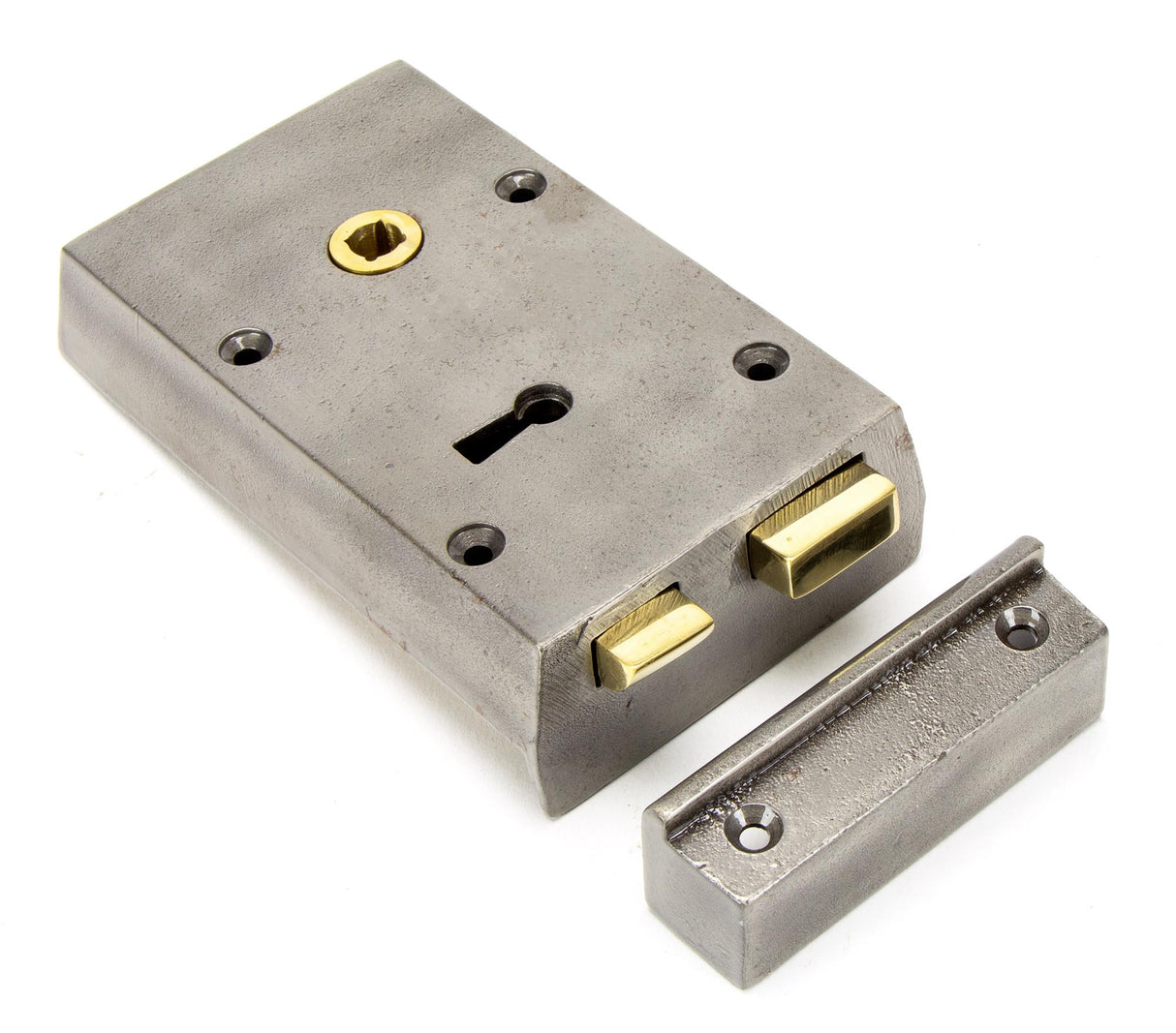 From The Anvil - Iron Left Hand Rim Lock - Small | Sku. 83583 | Trade Door Handles.