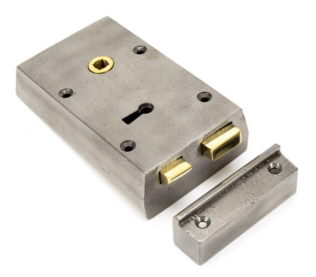 From The Anvil - Iron Left Hand Rim Lock - Small | Sku. 83583 | Trade Door Handles.