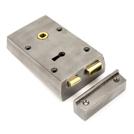 From The Anvil - Iron Left Hand Rim Lock - Small | Sku. 83583 | Trade Door Handles.