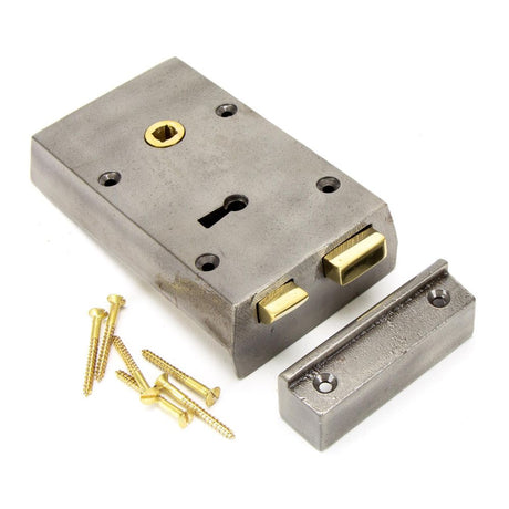 From The Anvil - Iron Left Hand Rim Lock - Small | Sku. 83583 | Trade Door Handles.