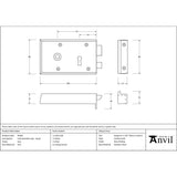 From The Anvil - Iron Left Hand Rim Lock - Small | Sku. 83583 | Trade Door Handles.