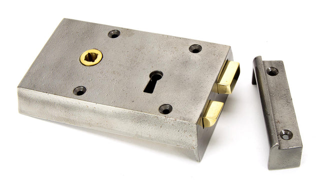 From The Anvil - Iron Left Hand Rim Lock - Small | Sku. 83583 | Trade Door Handles.