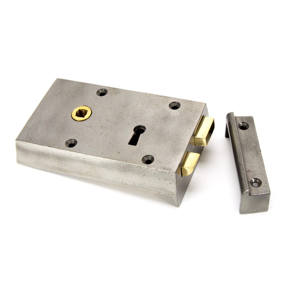 From The Anvil - Iron Left Hand Rim Lock - Small | Sku. 83583 | Trade Door Handles.