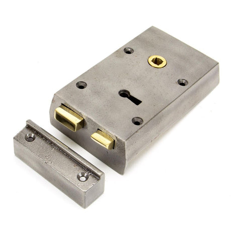 From The Anvil - Iron Right Hand Rim Lock - Small | Sku. 83584 | Trade Door Handles.