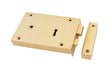 From The Anvil - Polished Brass Left Hand Rim Lock - Large | Sku. 83585 | Trade Door Handles.