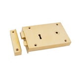 From The Anvil - Polished Brass Right Hand Rim Lock - Large | Sku. 83588 | Trade Door Handles.