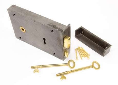 From The Anvil - Iron Left Hand Rim Lock - Large | Sku. 83591 | Trade Door Handles.