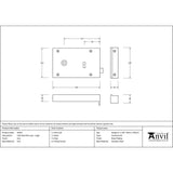 From The Anvil - Iron Left Hand Rim Lock - Large | Sku. 83591 | Trade Door Handles.