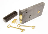 From The Anvil - Iron Right Hand Rim Lock - Large | Sku. 83592 | Trade Door Handles.