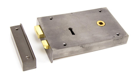 From The Anvil - Iron Right Hand Rim Lock - Large | Sku. 83592 | Trade Door Handles.