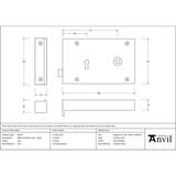 From The Anvil - Iron Right Hand Rim Lock - Large | Sku. 83592 | Trade Door Handles.