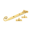 From The Anvil - Polished Brass 8" Monkeytail Stay | Sku. 83594 | Trade Door Handles.