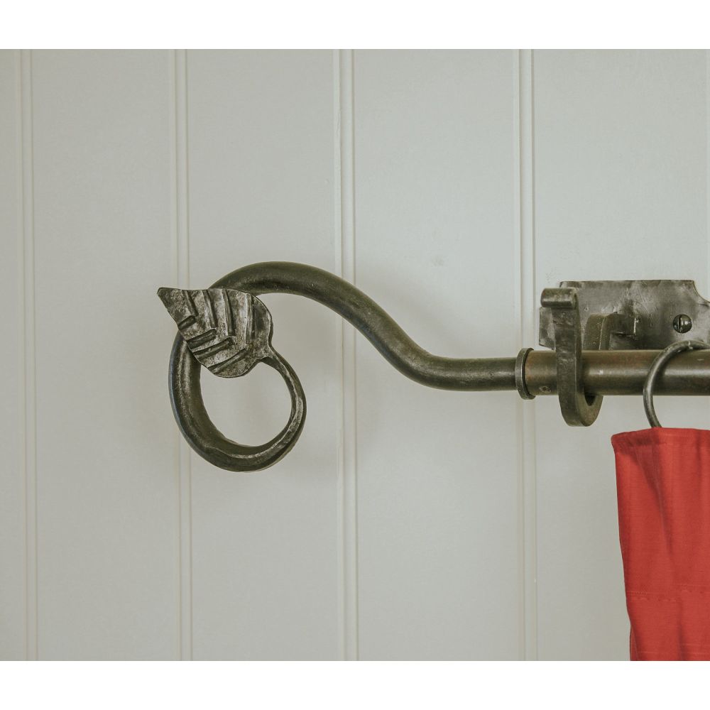 From The Anvil - Beeswax Leaf Curtain Finial (pair) | Sku. 83613 | Trade Door Handles.