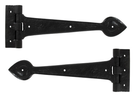 From The Anvil - Black Textured 12" Cast T Hinge (pair) | Sku. 83621 | Trade Door Handles.