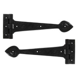 From The Anvil - Black Textured 12" Cast T Hinge (pair) | Sku. 83621 | Trade Door Handles.