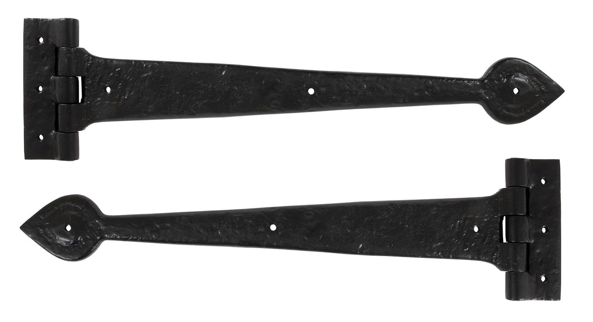 From The Anvil - Black Textured 16" Cast T Hinge (pair) | Sku. 83622 | Trade Door Handles.