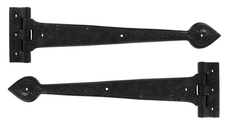 From The Anvil - Black Textured 16" Cast T Hinge (pair) | Sku. 83622 | Trade Door Handles.