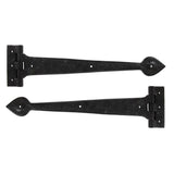 From The Anvil - Black Textured 16" Cast T Hinge (pair) | Sku. 83622 | Trade Door Handles.