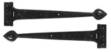 From The Anvil - Black Textured 18" Cast T Hinge (pair) | Sku. 83623 | Trade Door Handles.
