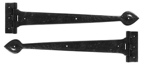 From The Anvil - Black Textured 18" Cast T Hinge (pair) | Sku. 83623 | Trade Door Handles.