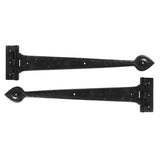 From The Anvil - Black Textured 18" Cast T Hinge (pair) | Sku. 83623 | Trade Door Handles.