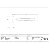 From The Anvil - Black Textured 18" Cast T Hinge (pair) | Sku. 83623 | Trade Door Handles.