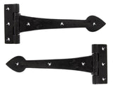 From The Anvil - Black Smooth 10‚¬Å¡½" Cast T Hinge (pair) | Sku. 83625 | Trade Door Handles.