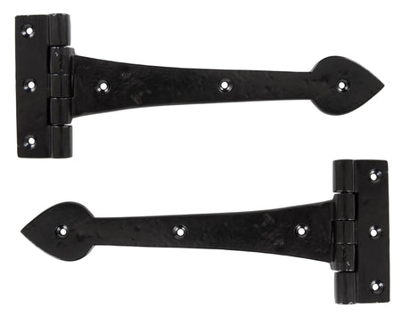 From The Anvil - Black Smooth 10‚¬Å¡½" Cast T Hinge (pair) | Sku. 83625 | Trade Door Handles.