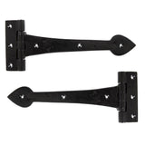 From The Anvil - Black Smooth 10‚¬Å¡½" Cast T Hinge (pair) | Sku. 83625 | Trade Door Handles.