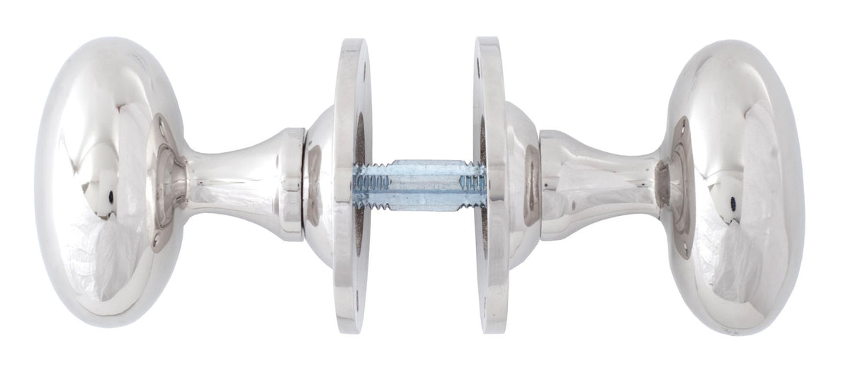 From The Anvil - Polished Nickel Oval Mortice/Rim Knob Set | Sku. 83629 | Trade Door Handles.
