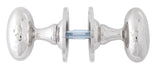 From The Anvil - Polished Nickel Oval Mortice/Rim Knob Set | Sku. 83629 | Trade Door Handles.