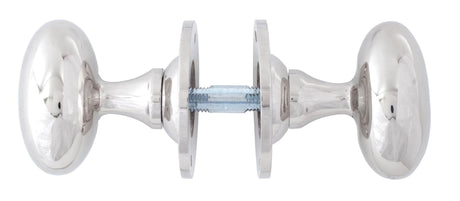 From The Anvil - Polished Nickel Oval Mortice/Rim Knob Set | Sku. 83629 | Trade Door Handles.