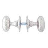 From The Anvil - Polished Nickel Oval Mortice/Rim Knob Set | Sku. 83629 | Trade Door Handles.