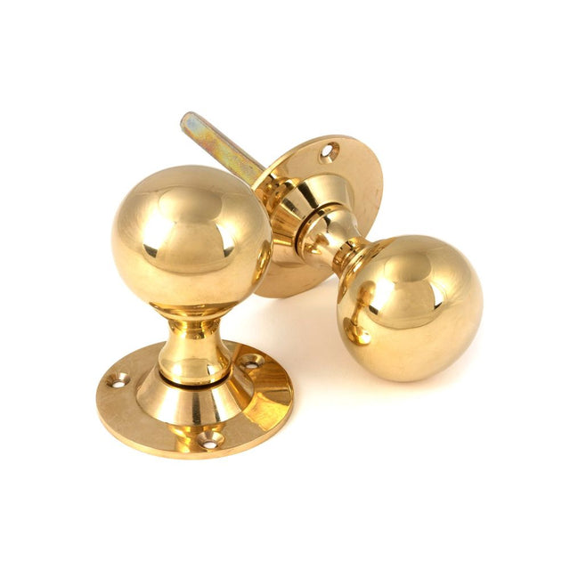 From The Anvil - Polished Brass Ball Mortice Knob Set | Sku. 83630 | Trade Door Handles.