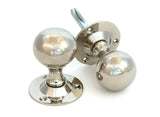 From The Anvil - Polished Nickel Ball Mortice Knob Set | Sku. 83632 | Trade Door Handles.