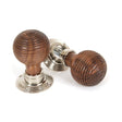 From The Anvil - Rosewood and PN Beehive Mortice/Rim Knob Set | Sku. 83635 | Trade Door Handles.