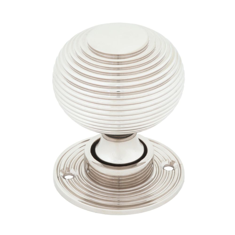 From The Anvil - Polished Nickel Beehive Mortice/Rim Knob Set | Sku. 83636 | Trade Door Handles.