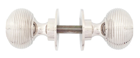 From The Anvil - Polished Nickel Beehive Mortice/Rim Knob Set | Sku. 83636 | Trade Door Handles.