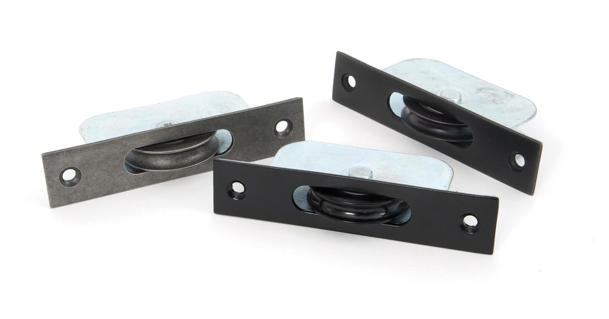 From The Anvil - Black Square Ended Sash Pulley 75kg | Sku. 83637 | Trade Door Handles.