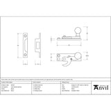From The Anvil - Black Sash Hook Fastener | Sku. 83639 | Trade Door Handles.