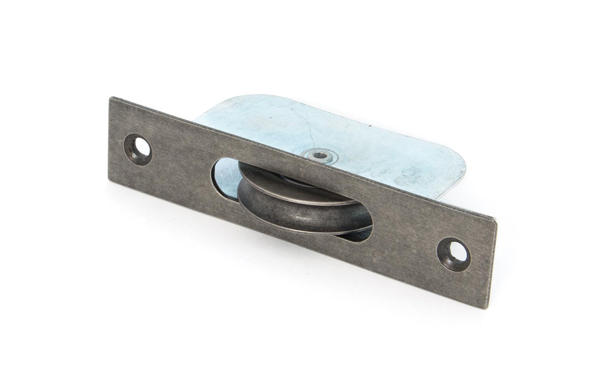 From The Anvil - Antique Pewter Square Ended Sash Pulley 75kg | Sku. 83641 | Trade Door Handles.