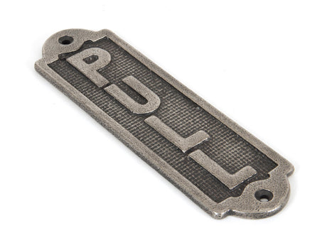 From The Anvil - Antique Pewter Pull Sign | Sku. 83684 | Trade Door Handles.