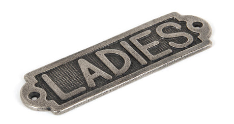 From The Anvil - Antique Pewter Ladies Sign | Sku. 83685 | Trade Door Handles.