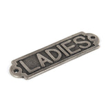 From The Anvil - Antique Pewter Ladies Sign | Sku. 83685 | Trade Door Handles.
