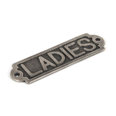 From The Anvil - Antique Pewter Ladies Sign | Sku. 83685 | Trade Door Handles.