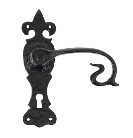From The Anvil - Black Curly Lever Lock Set | Sku. 83693 | Trade Door Handles.