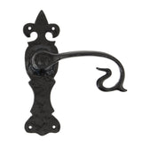 From The Anvil - Black Curly Lever Latch Set | Sku. 83694 | Trade Door Handles.