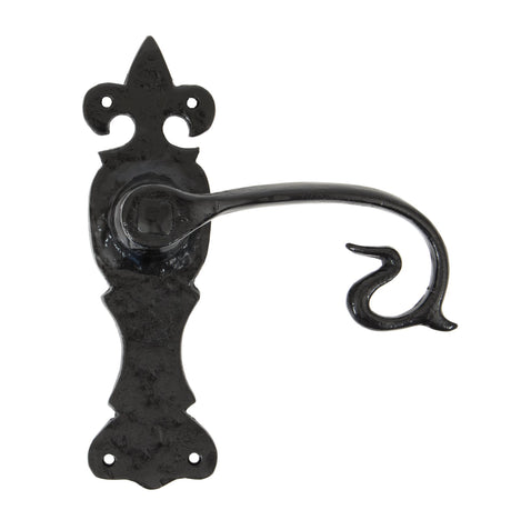 From The Anvil - Black Curly Lever Latch Set | Sku. 83694 | Trade Door Handles.
