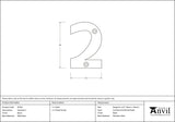 From The Anvil - Black Numeral 2 | Sku. 83702 | Trade Door Handles.